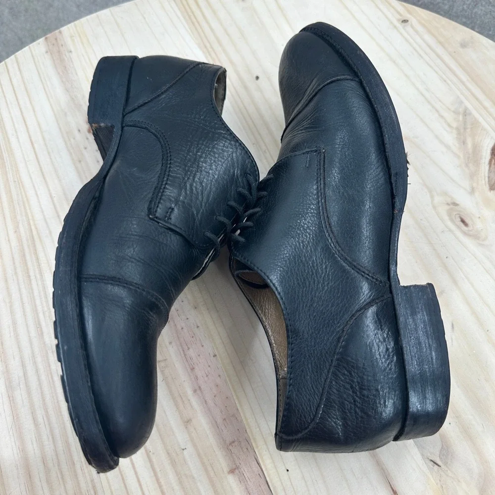 Frye Black Leather Cap‎ Toe Oxford Shoes Mens 9.5 B Dress Derby